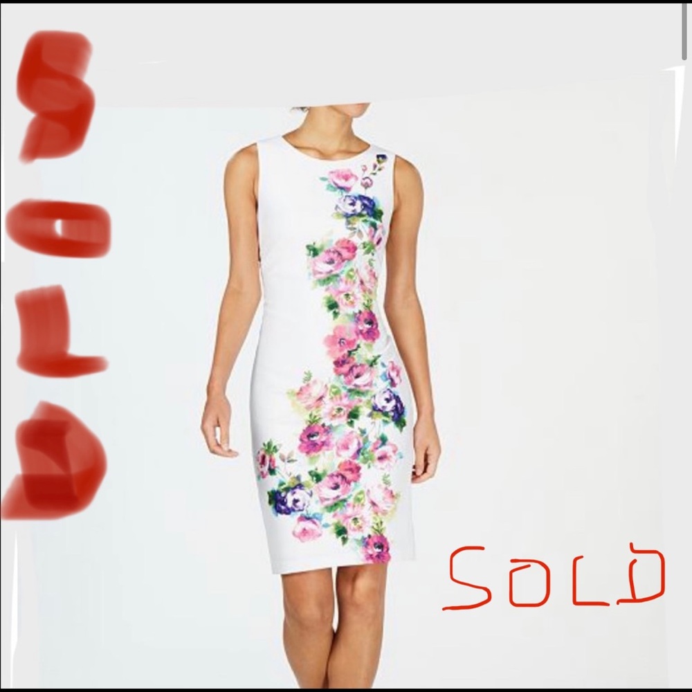 ‼️SOLD‼️Calvin Klein white sleeveless dress
